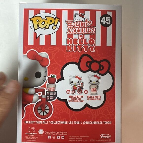 NWT Funko Pop! Sanrio Hello Kitty x Nissin- Hello Kitty on Bike - Picture 6 of 8
